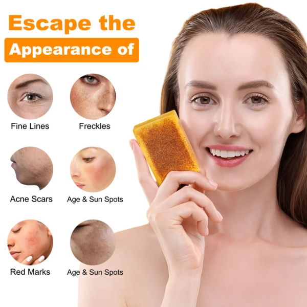 3 packs of Lemon Turmeric And Kojic Soap - Image 2